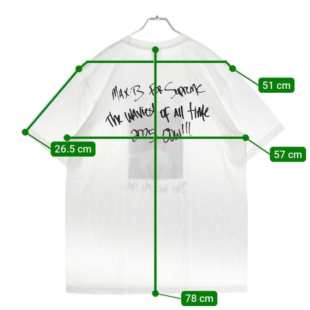 SUPREME(シュプリーム) 25SS Max B Tee マックスビー シーラブズミー フォトプリント クルーネック 半袖Tシャツ カットソー ホワイト