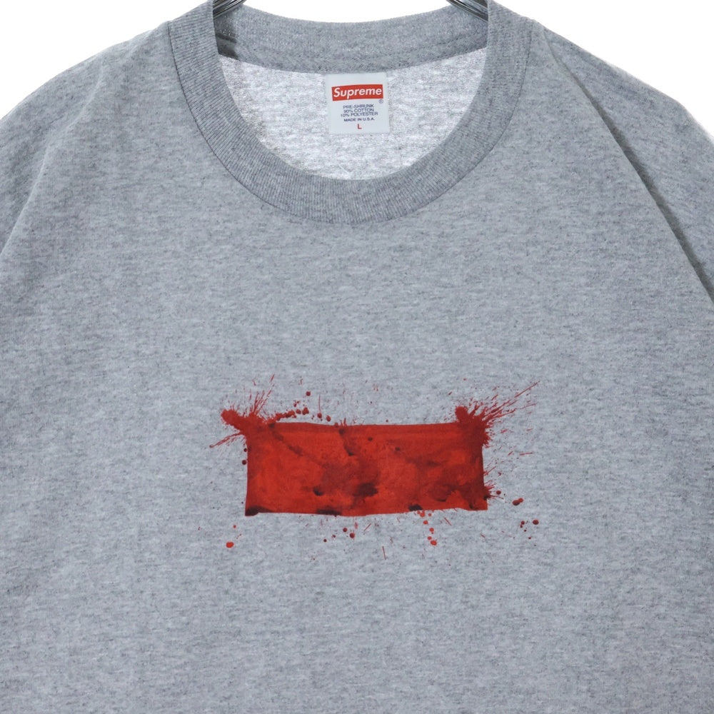 SUPREME(シュプリーム) 22SS Ralph Steadman Box Logo Tee ラルフステッドマン ボックスロゴ プリント 半袖Tシャツ カットソー グレー