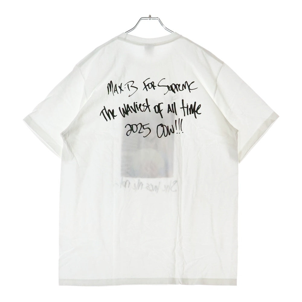 SUPREME(シュプリーム) 25SS Max B Tee マックスビー シーラブズミー フォトプリント クルーネック 半袖Tシャツ カットソー ホワイト