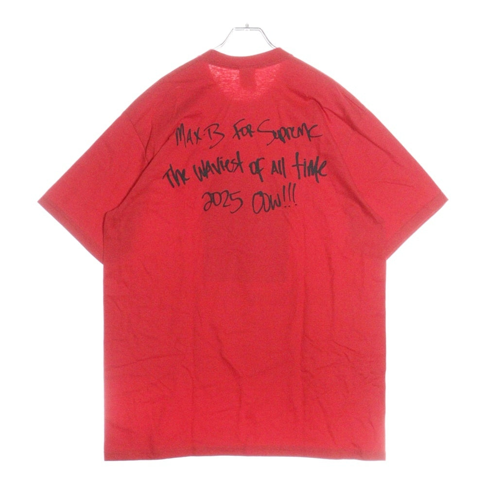 SUPREME(シュプリーム) 25SS Max B Tee マックスビー シーラブズミー フォトプリント クルーネック 半袖Tシャツ カットソー レッド