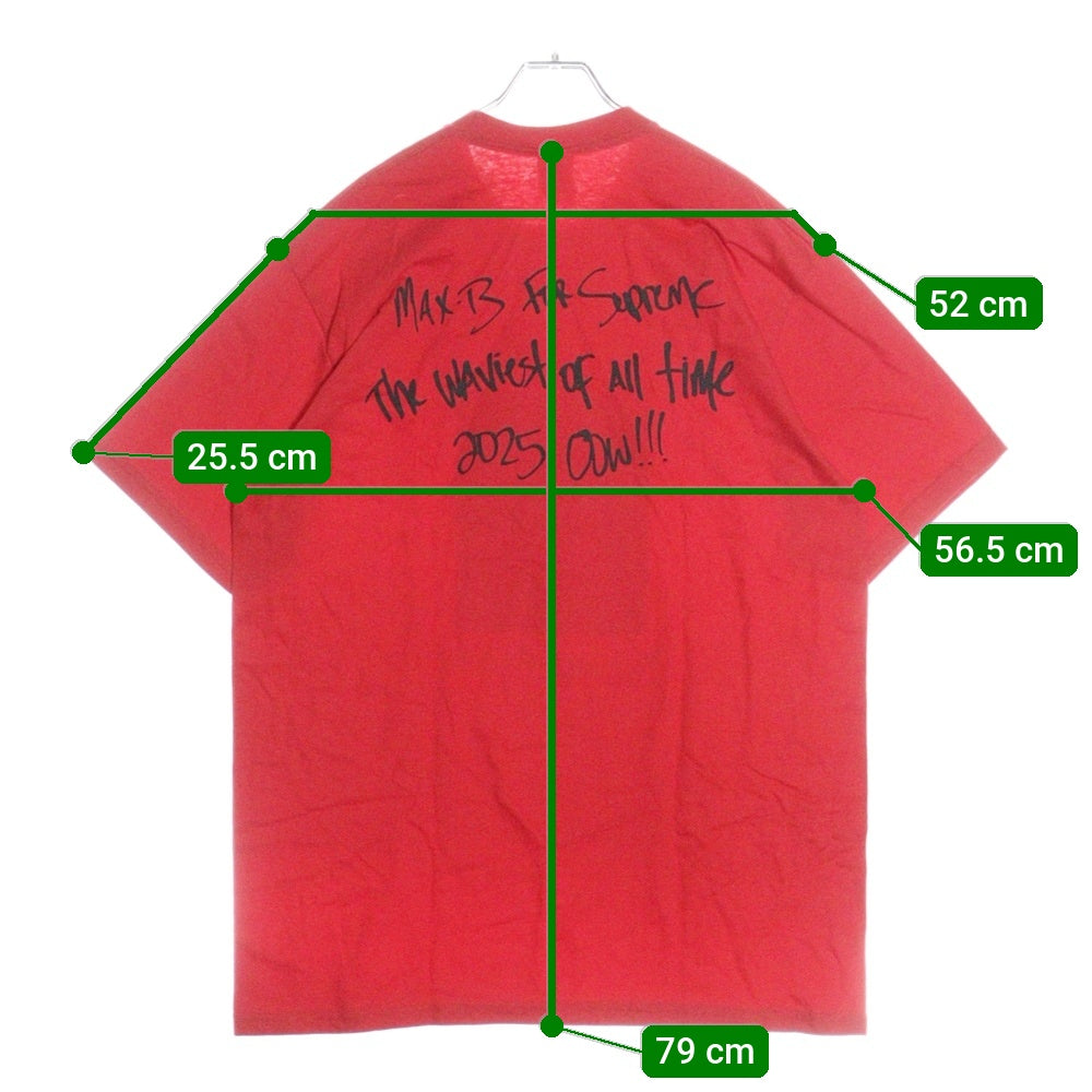 SUPREME(シュプリーム) 25SS Max B Tee マックスビー シーラブズミー フォトプリント クルーネック 半袖Tシャツ カットソー レッド