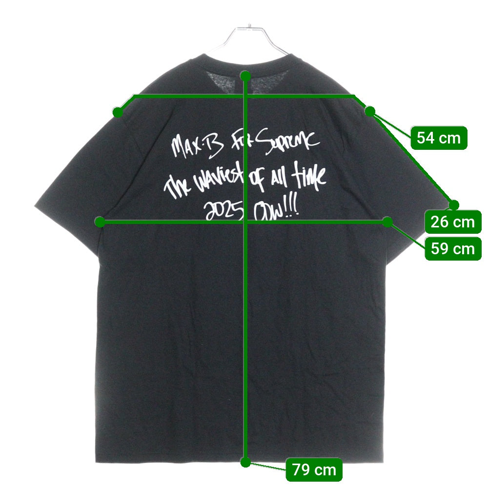 SUPREME(シュプリーム) 25SS Max B Tee マックスビー シーラブズミー フォトプリント クルーネック 半袖Tシャツ カットソー ブラック