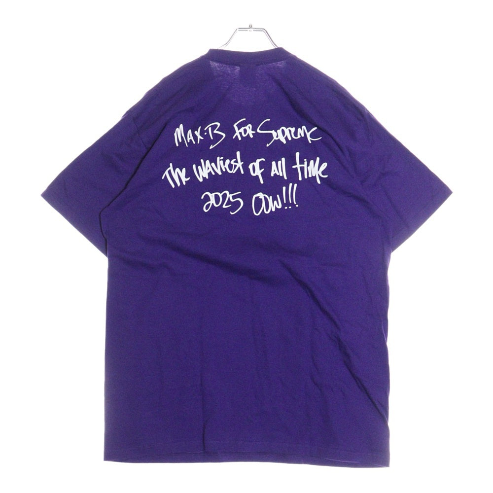 SUPREME(シュプリーム) 25SS Max B Tee マックスビー シーラブズミー フォトプリント クルーネック 半袖Tシャツ カットソー パープル