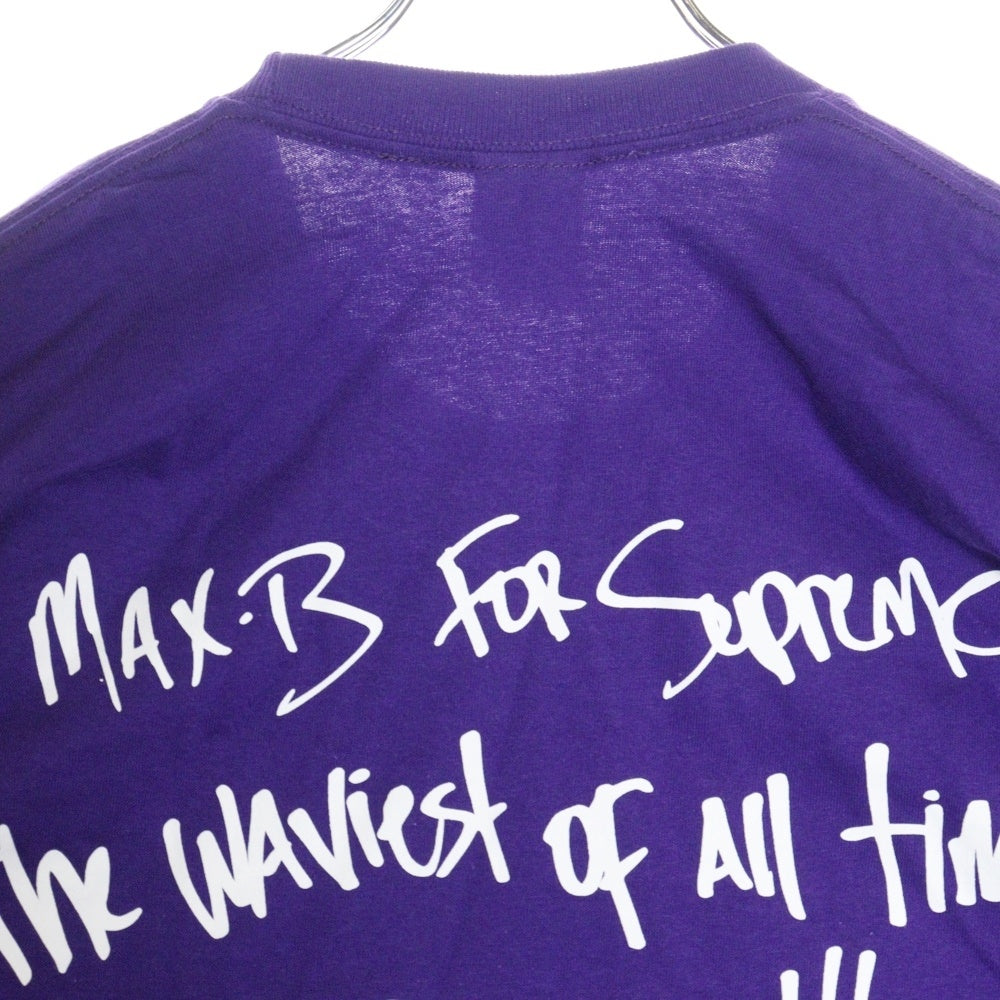 SUPREME(シュプリーム) 25SS Max B Tee マックスビー シーラブズミー フォトプリント クルーネック 半袖Tシャツ カットソー パープル