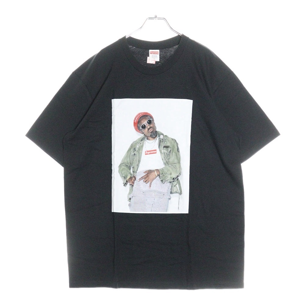 SUPREME(シュプリーム) 22AW Andre 3000 Tee アンドレ 3000 プリント クルーネック 半袖Tシャツ カットソー ブラック