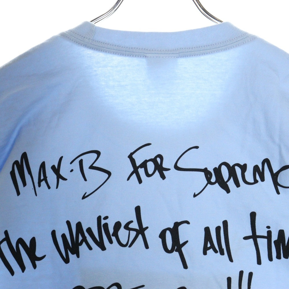 SUPREME(シュプリーム) 25SS Max B Tee マックスビー シーラブズミー フォトプリント クルーネック 半袖Tシャツ カットソー ライトブルー