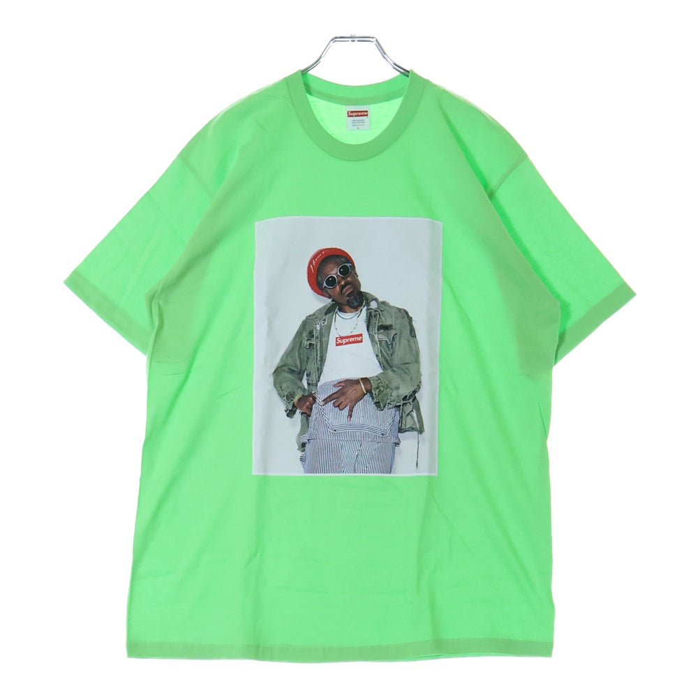 SUPREME(シュプリーム) 22AW Andre 3000 Tee アンドレ 3000 プリント クルーネック 半袖Tシャツ カットソー ライトグリーン