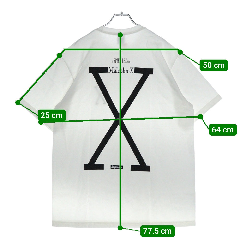 SUPREME(シュプリーム) 25SS ×40Acres Malcolm X Tee 40エーカーズ マルコム X プリント クルーネック 半袖Tシャツ カットソー ホワイト