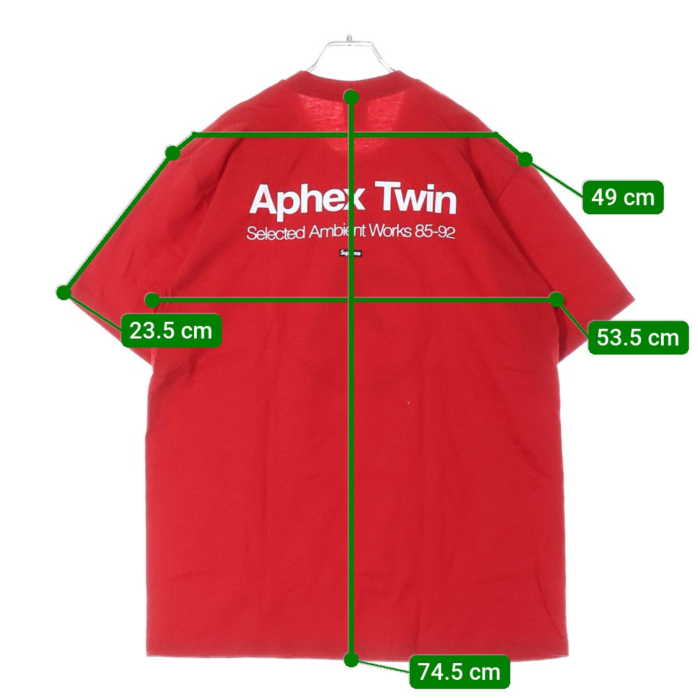 SUPREME(シュプリーム) 25SS Aphex Twin Ambient Works Tee エイフェックス ツイン アンビエントワークス プリント クルーネック 半袖Tシャツ カットソー レッド