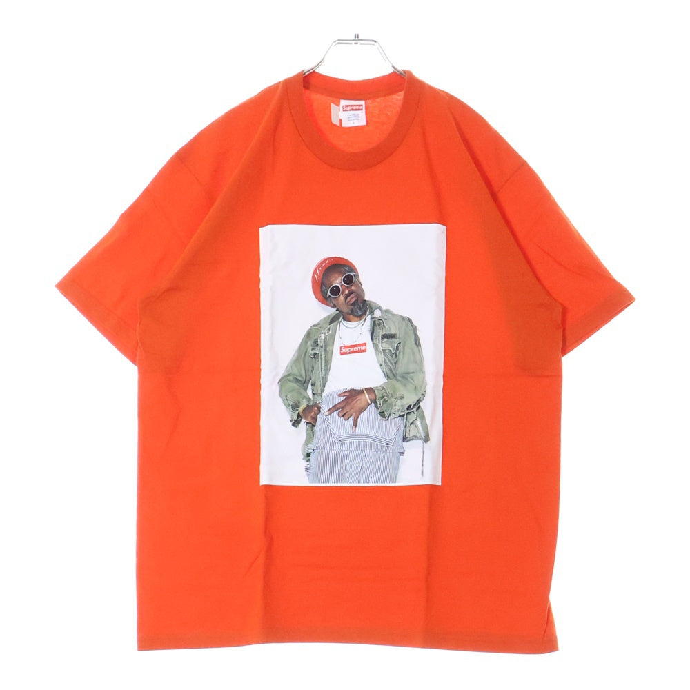 SUPREME(シュプリーム) 22AW Andre 3000 Tee アンドレ 3000 プリント クルーネック 半袖Tシャツ カットソー オレンジ