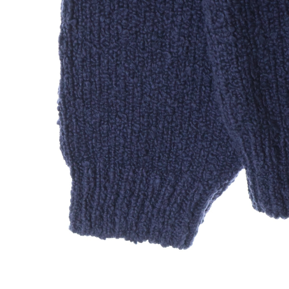 SUPREME(シュプリーム) 24SS Boucle Small Box Logo Sweater ブークレ スモールボックスロゴ クルーネック ニットセーター ネイビー