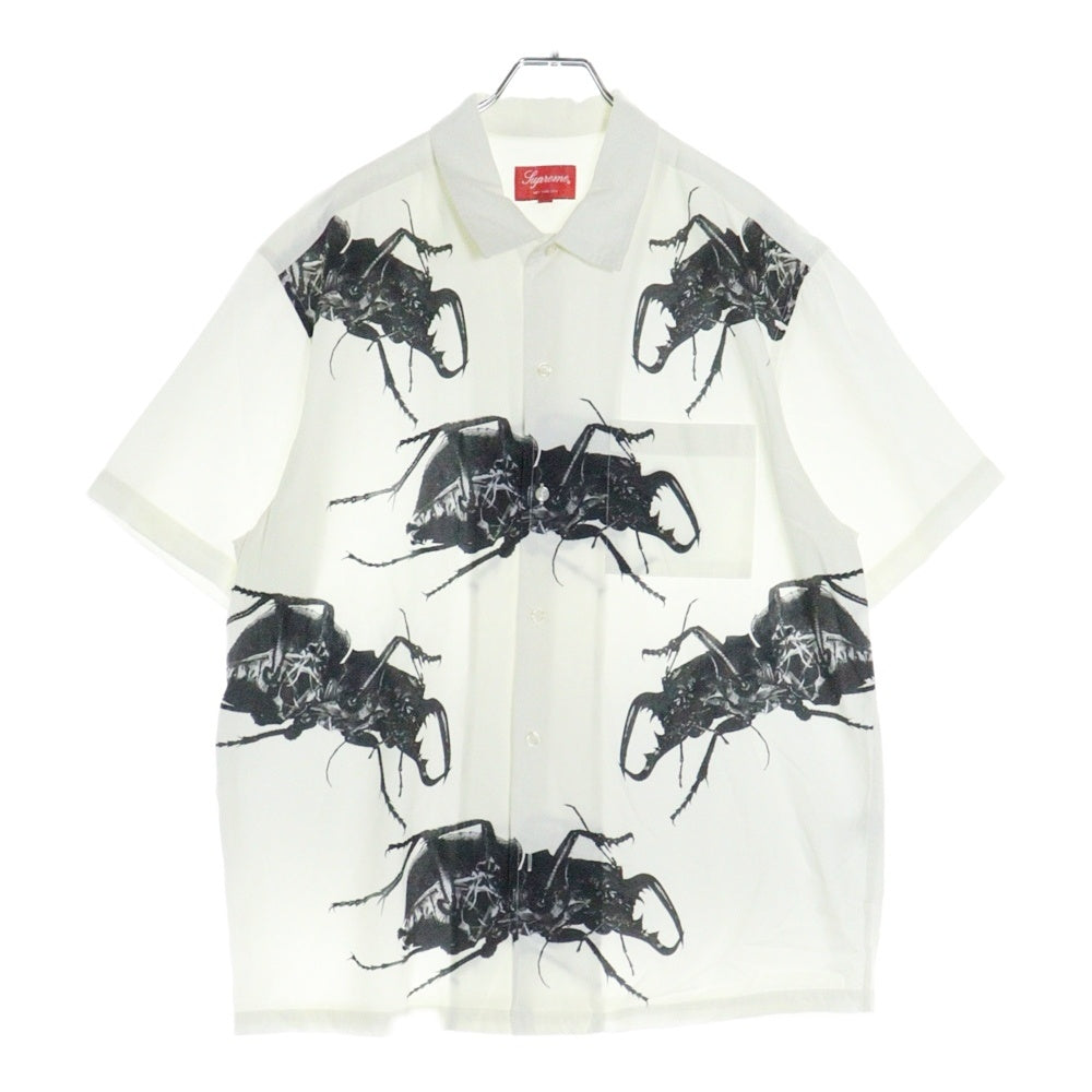 SUPREME(シュプリーム) 21SS Beetle S/S Shirt ビートル プリント オープンカラー 半袖シャツ ホワイト