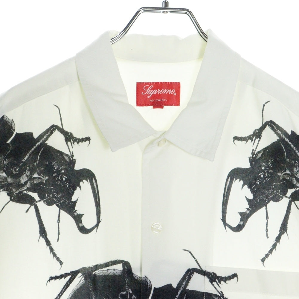 SUPREME(シュプリーム) 21SS Beetle S/S Shirt ビートル プリント オープンカラー 半袖シャツ ホワイト