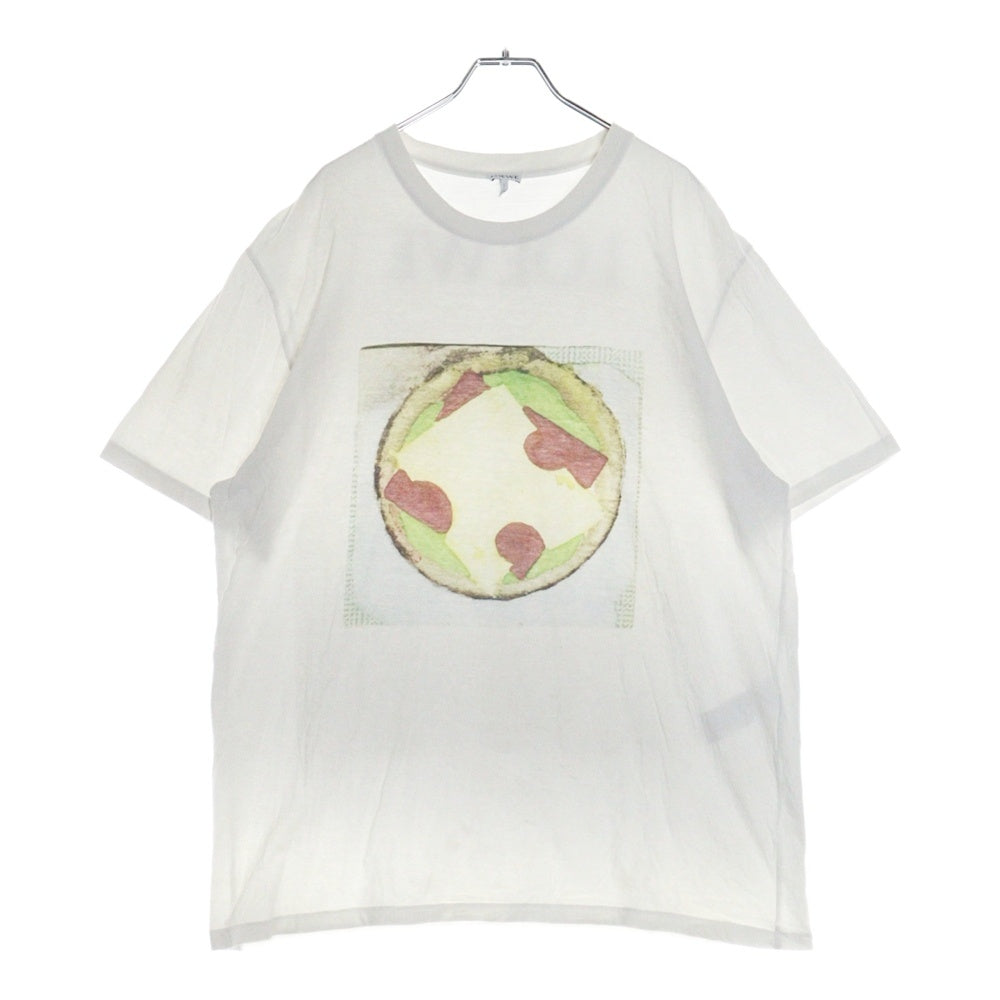 LOEWE(ロエベ) PIZZA PRINT TEE ピザ プリント クルーネック 半袖Tシャツ カットソー ホワイト H526Y22J31