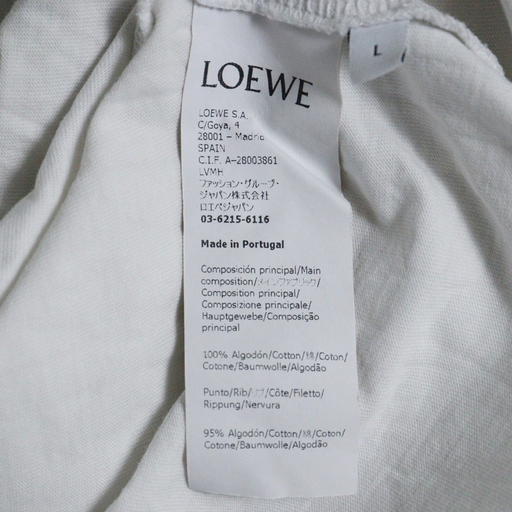 LOEWE(ロエベ) PIZZA PRINT TEE ピザ プリント クルーネック 半袖Tシャツ カットソー ホワイト H526Y22J31
