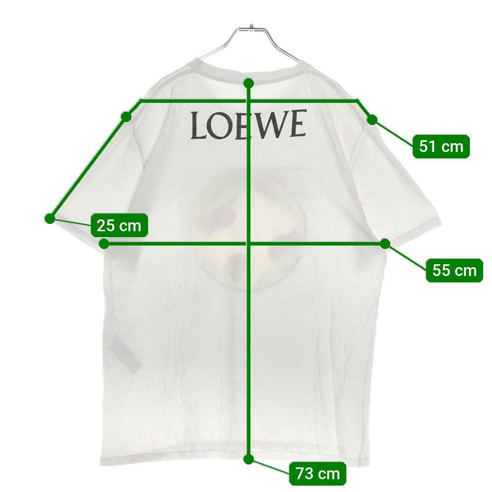 LOEWE(ロエベ) PIZZA PRINT TEE ピザ プリント クルーネック 半袖Tシャツ カットソー ホワイト H526Y22J31