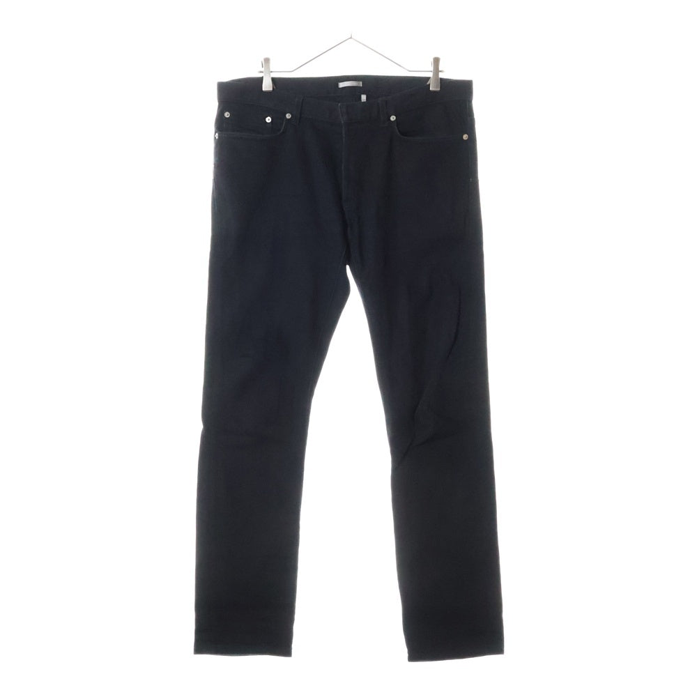 Dior HOMME(ディオールオム) ボタンフライ ストレッチ ストレート デニムパンツ ジーンズ ブラック 863DS11A4209