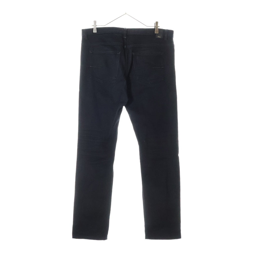 Dior HOMME(ディオールオム) ボタンフライ ストレッチ ストレート デニムパンツ ジーンズ ブラック 863DS11A4209