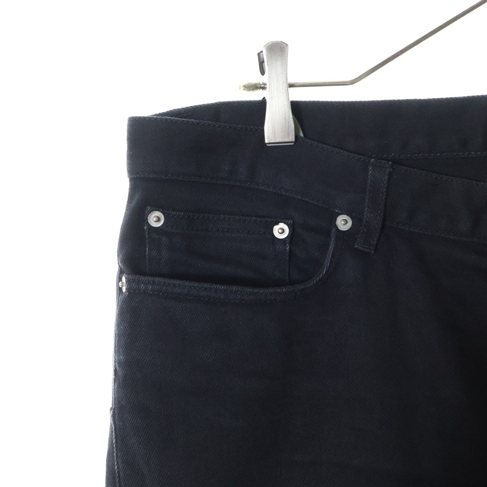 Dior HOMME(ディオールオム) ボタンフライ ストレッチ ストレート デニムパンツ ジーンズ ブラック 863DS11A4209