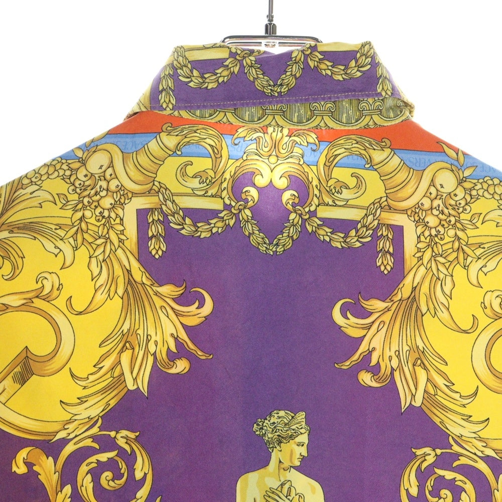 VERSACE(ヴェルサーチ) バロッコ柄 総柄 シルク ロングスリーブ 長袖シャツ マルチ 1003941 1A03489