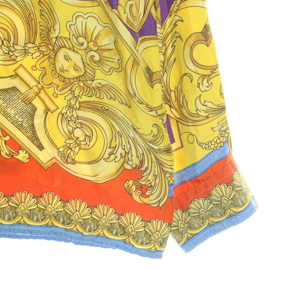 VERSACE(ヴェルサーチ) バロッコ柄 総柄 シルク ロングスリーブ 長袖シャツ マルチ 1003941 1A03489