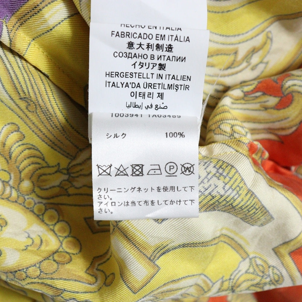 VERSACE(ヴェルサーチ) バロッコ柄 総柄 シルク ロングスリーブ 長袖シャツ マルチ 1003941 1A03489