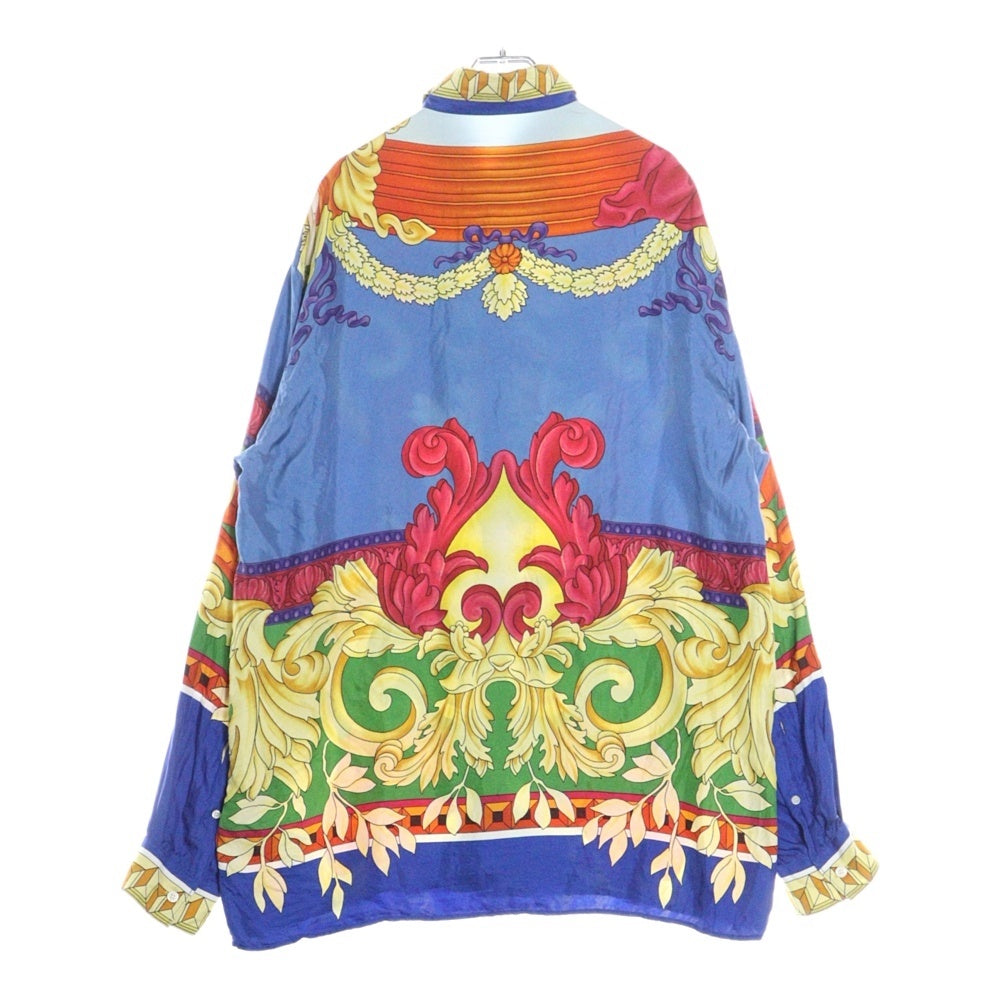 VERSACE(ヴェルサーチ) HERITAGE FIT 総柄 シルク ロングスリーブ 長袖シャツ マルチ A84050 1A00950