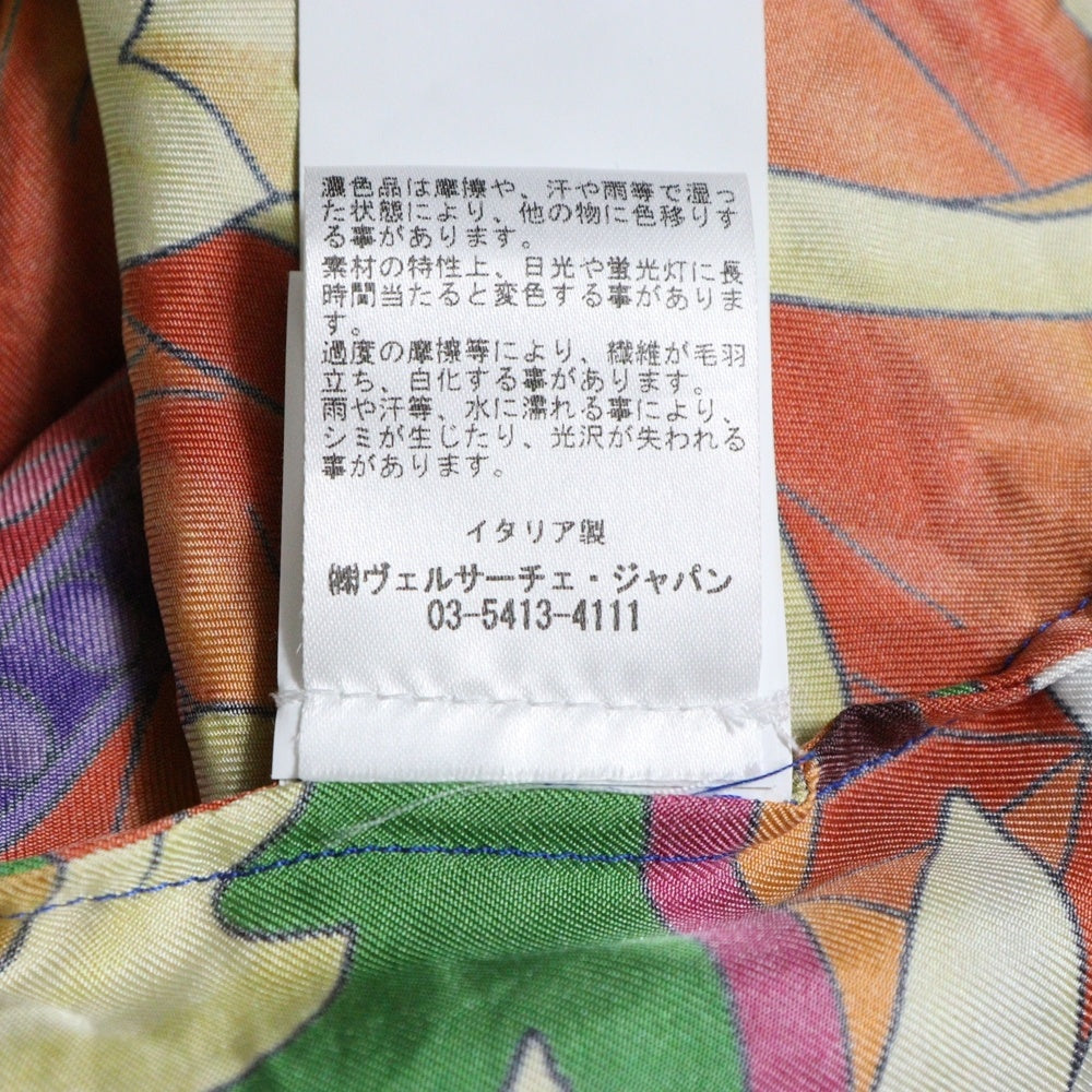 VERSACE(ヴェルサーチ) HERITAGE FIT 総柄 シルク ロングスリーブ 長袖シャツ マルチ A84050 1A00950