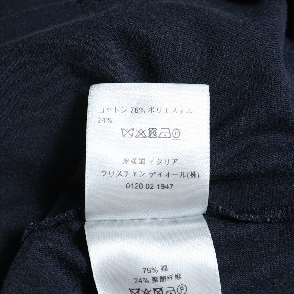 Dior HOMME(ディオールオム) 19SS オブリーク オパール加工 ロゴ総柄 シースルー クルーネック 半袖Tシャツ カットソー ネイビー 923J611A0540