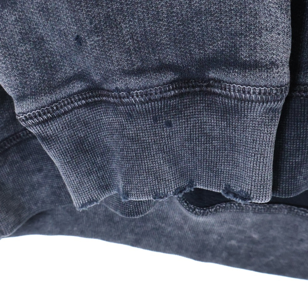 DSQUARED2(ディースクエアード) 24AW GREY Hoodie スタッズ付き ダメージ加工 プルオーバースウェットパーカー グレー S74GU0802 S25030