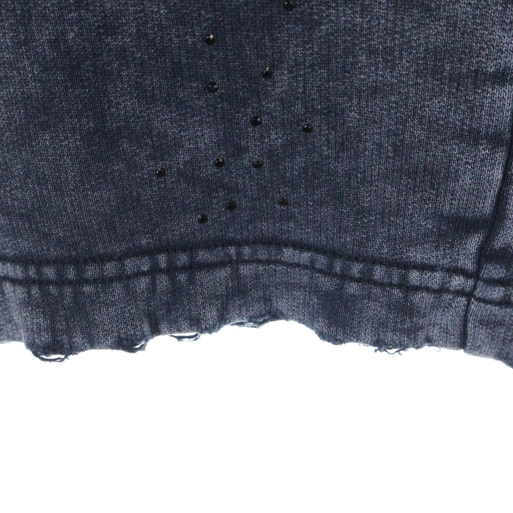 DSQUARED2(ディースクエアード) 24AW GREY Sweatpant スタッズ付き ダメージ加工 オーバーサイズ スウェットパンツ グレー S74KB0923 S25030