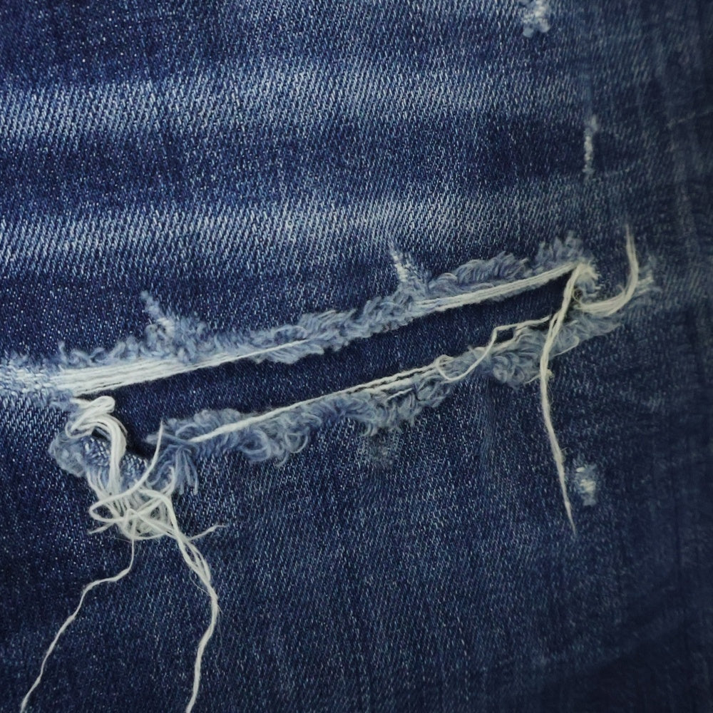 DSQUARED2(ディースクエアード) 22AW SLIM JEAN ダメージ加工 スリム デニムパンツ ジーンズ インディゴ S74LB1152 S30342