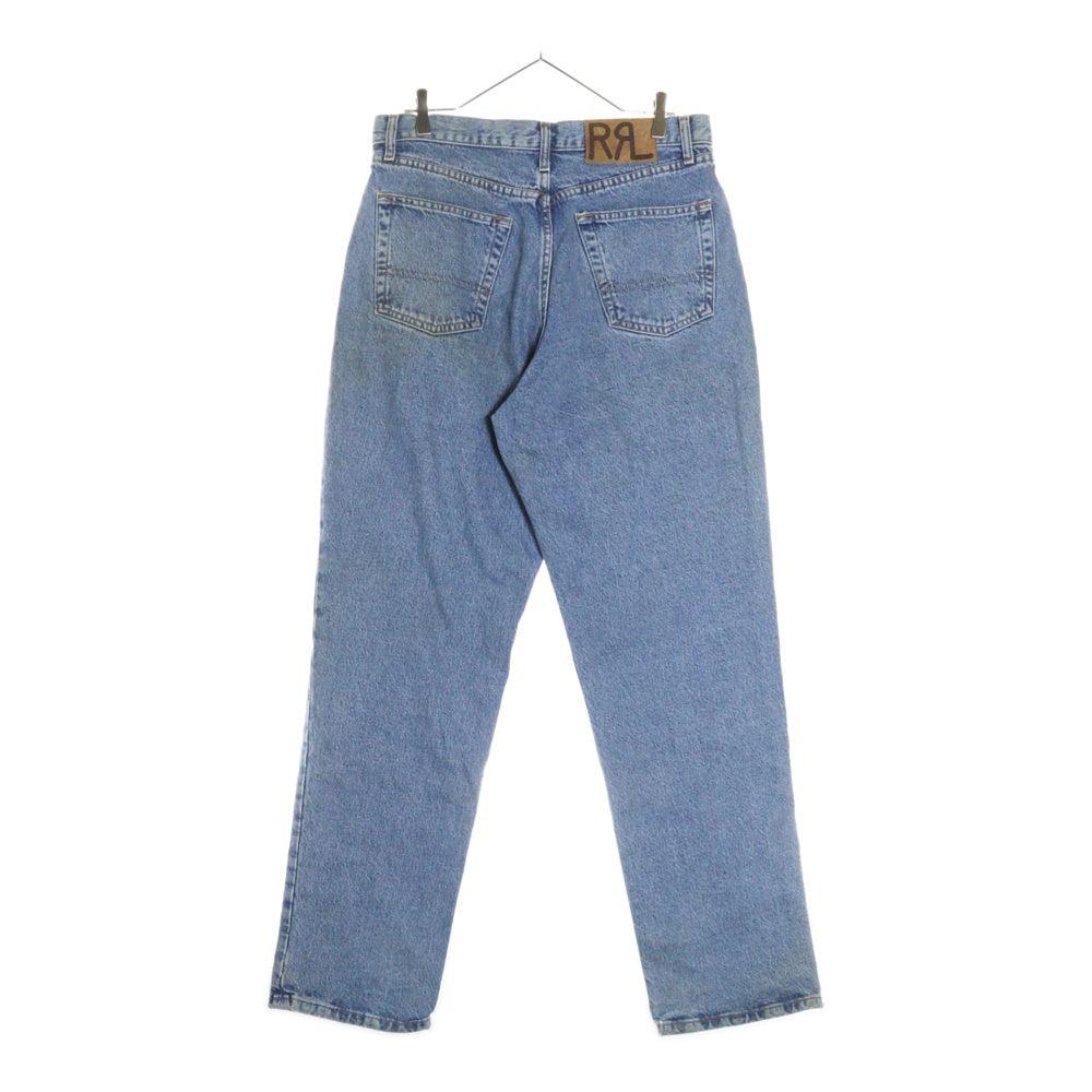 RRL(ダブルアールエル) 90s DENIM PANTS 革パッチ ジッパーフライ ストレート デニムパンツ ジーンズ インディゴ