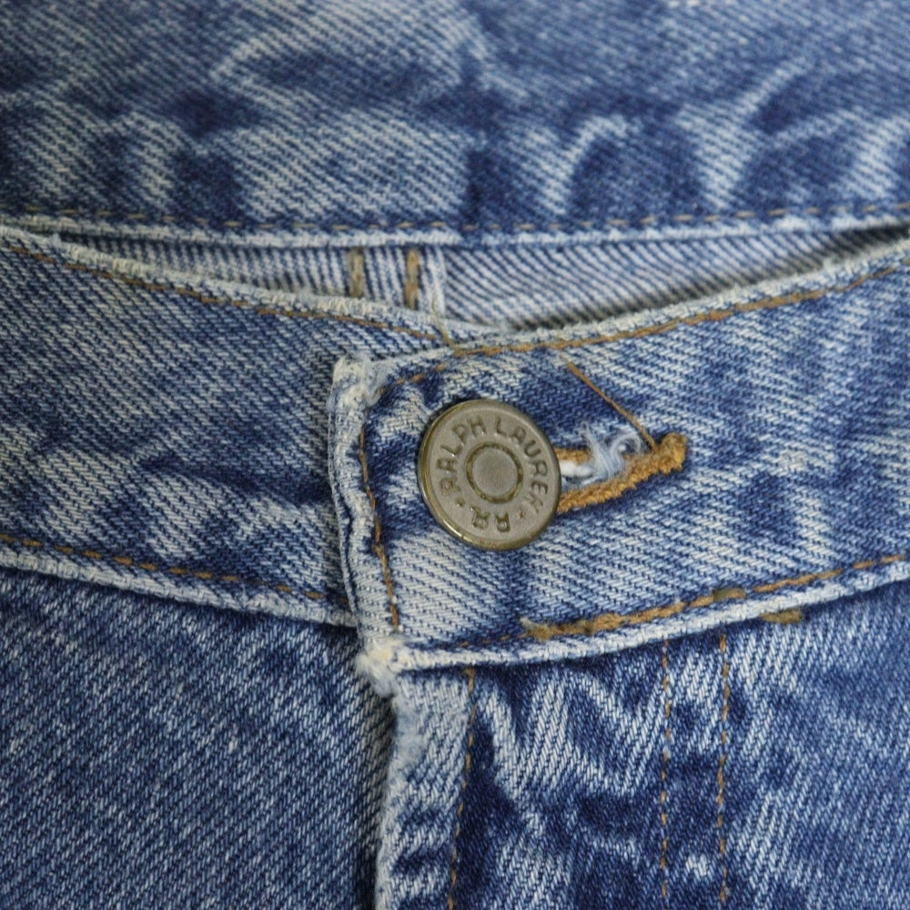 RRL(ダブルアールエル) 90s DENIM PANTS 革パッチ ジッパーフライ ストレート デニムパンツ ジーンズ インディゴ