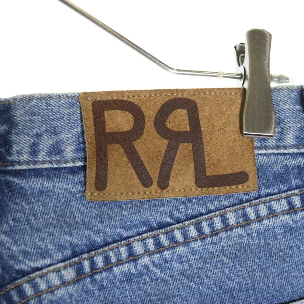 RRL(ダブルアールエル) 90s DENIM PANTS 革パッチ ジッパーフライ ストレート デニムパンツ ジーンズ インディゴ