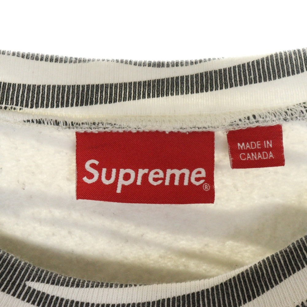 SUPREME(シュプリーム) 22AW Box Logo Crewneck Sweatshirt ゼブラ ボックスロゴ クルーネック スウェット トレーナー ブラック/ホワイト