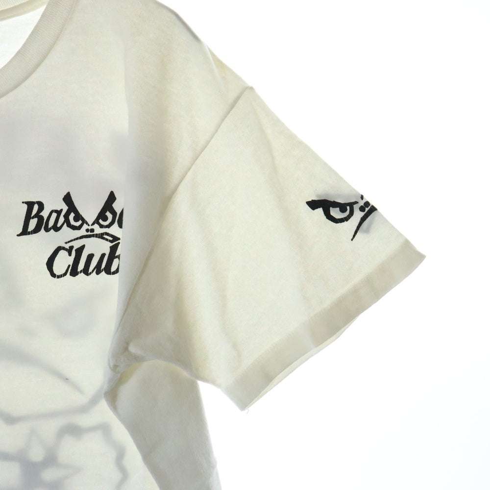 VINTAGE(ヴィンテージ) 90s BAD BOY CLUB LIFE'S A BEACH バッドボーイクラブ ライフズ ア ビーチ プリント クルーネック 半袖Tシャツ カットソー ホワイト