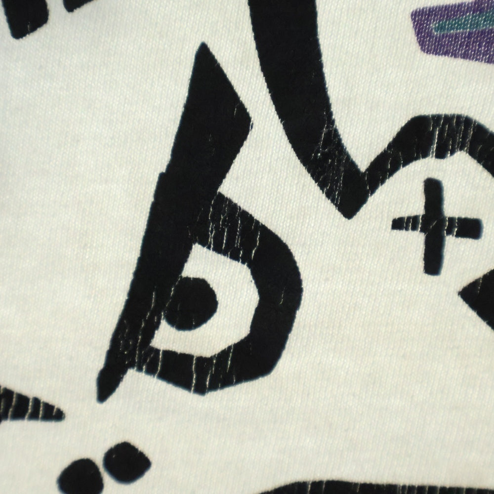 VINTAGE(ヴィンテージ) 90s BAD BOY CLUB LIFE'S A BEACH バッドボーイクラブ ライフズ ア ビーチ プリント クルーネック 半袖Tシャツ カットソー ホワイト