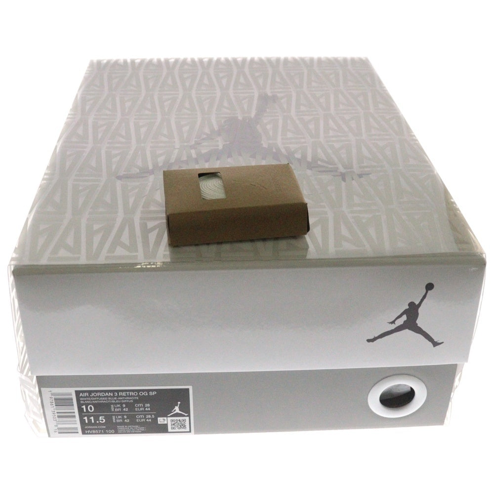 NIKE(ナイキ) ×A Ma Maniere Air Jordan 3 Retro OG SP For The Love アママニエール エアジョーダン3 ミッドカットスニーカー US10/28cm ホワイト/ブラック HV8571-100
