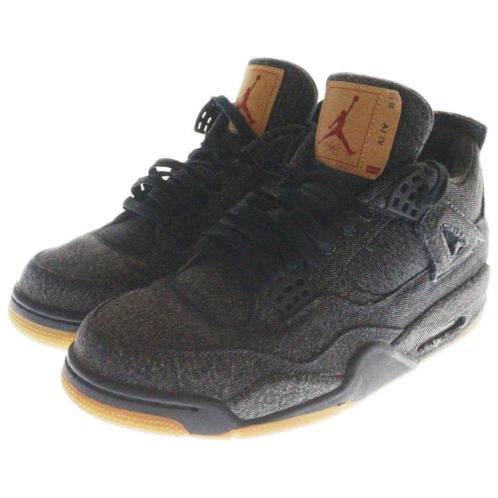 NIKE(ナイキ) ×LEVI'S AIR JORDAN 4 RETRO NRG BLACK リーバイス エア ジョーダン4 ブラック デニム ローカットスニーカー ブラック US10/28cm AO2571-001