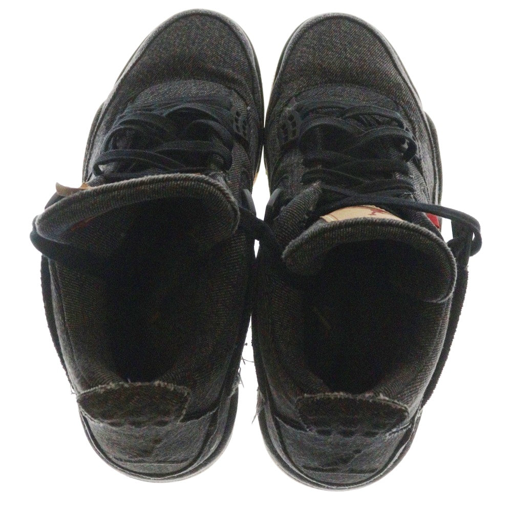 NIKE(ナイキ) ×LEVI'S AIR JORDAN 4 RETRO NRG BLACK リーバイス エア ジョーダン4 ブラック デニム ローカットスニーカー ブラック US10/28cm AO2571-001