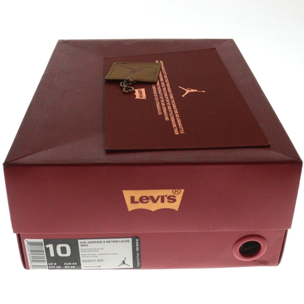 NIKE(ナイキ) ×LEVI'S AIR JORDAN 4 RETRO NRG BLACK リーバイス エア ジョーダン4 ブラック デニム ローカットスニーカー ブラック US10/28cm AO2571-001