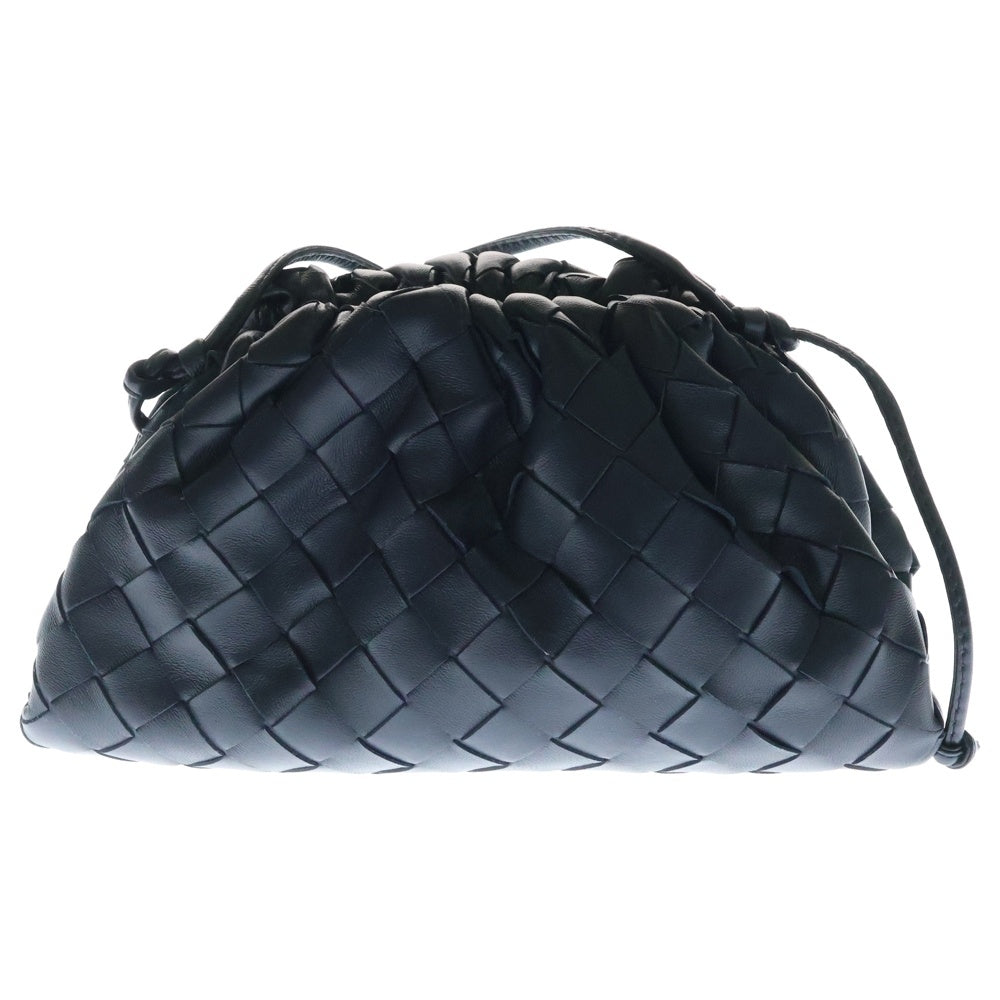BOTTEGA VENETA(ボッテガヴェネタ) イントレチャート レザー ミニポーチ ショルダーバッグ ブラック
