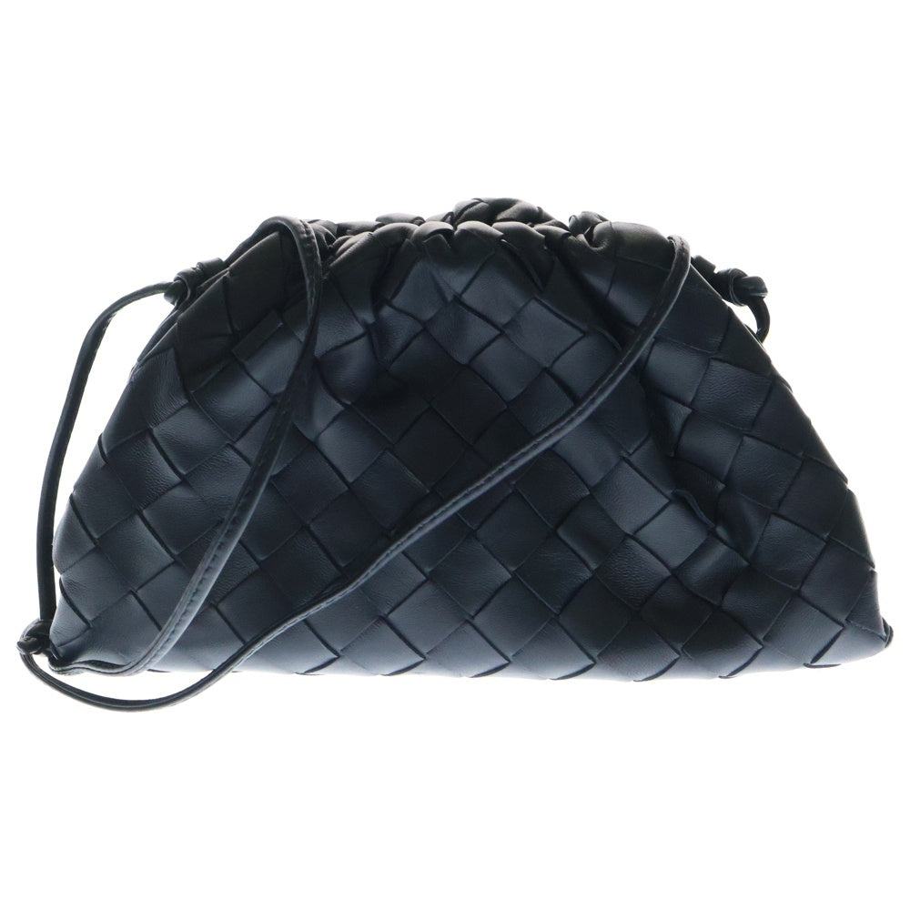 BOTTEGA VENETA(ボッテガヴェネタ) イントレチャート レザー ミニポーチ ショルダーバッグ ブラック