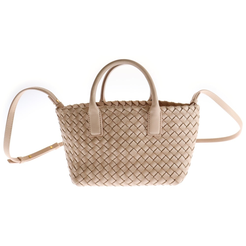 BOTTEGA VENETA(ボッテガヴェネタ) ミニ カバ ポーチ付き イントレチャート レザー 2WAY ショルダーバッグ ハンドバッグ ピンク