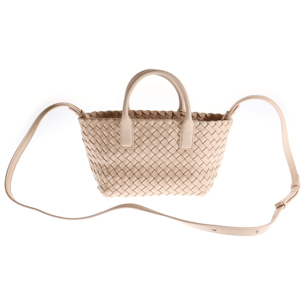 BOTTEGA VENETA(ボッテガヴェネタ) ミニ カバ ポーチ付き イントレチャート レザー 2WAY ショルダーバッグ ハンドバッグ ピンク