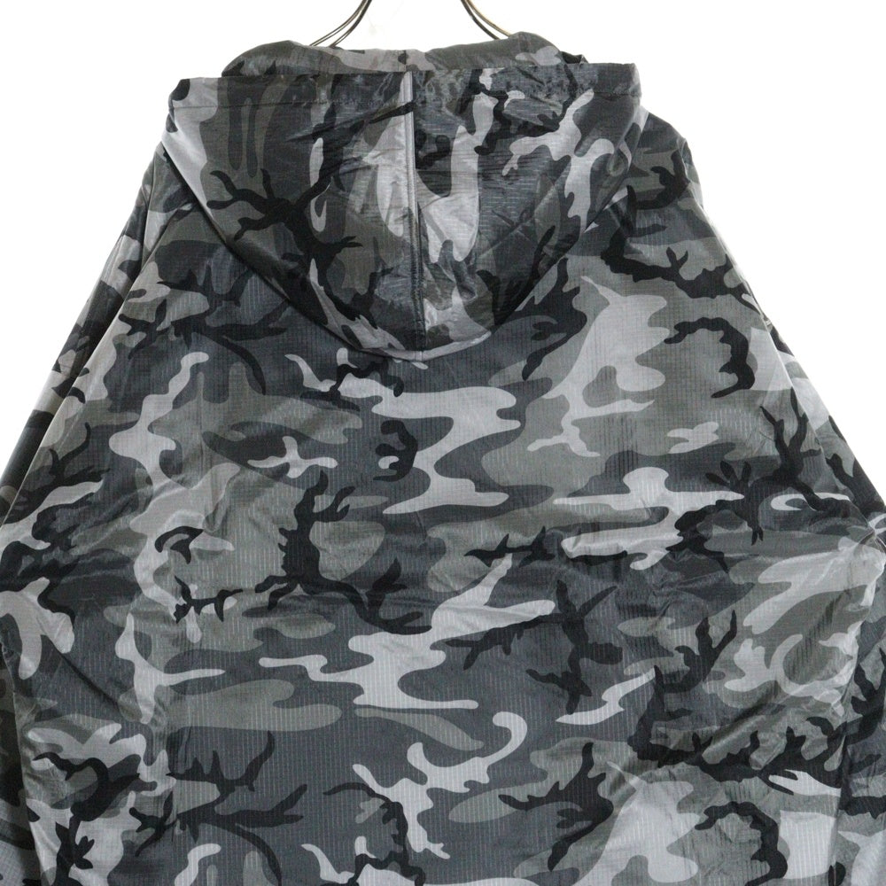 CELINE(セリーヌ) 22AW エディ期 カモフラ ハーフジップ ナイロンジャケット フーディ グレー 2W732153Q