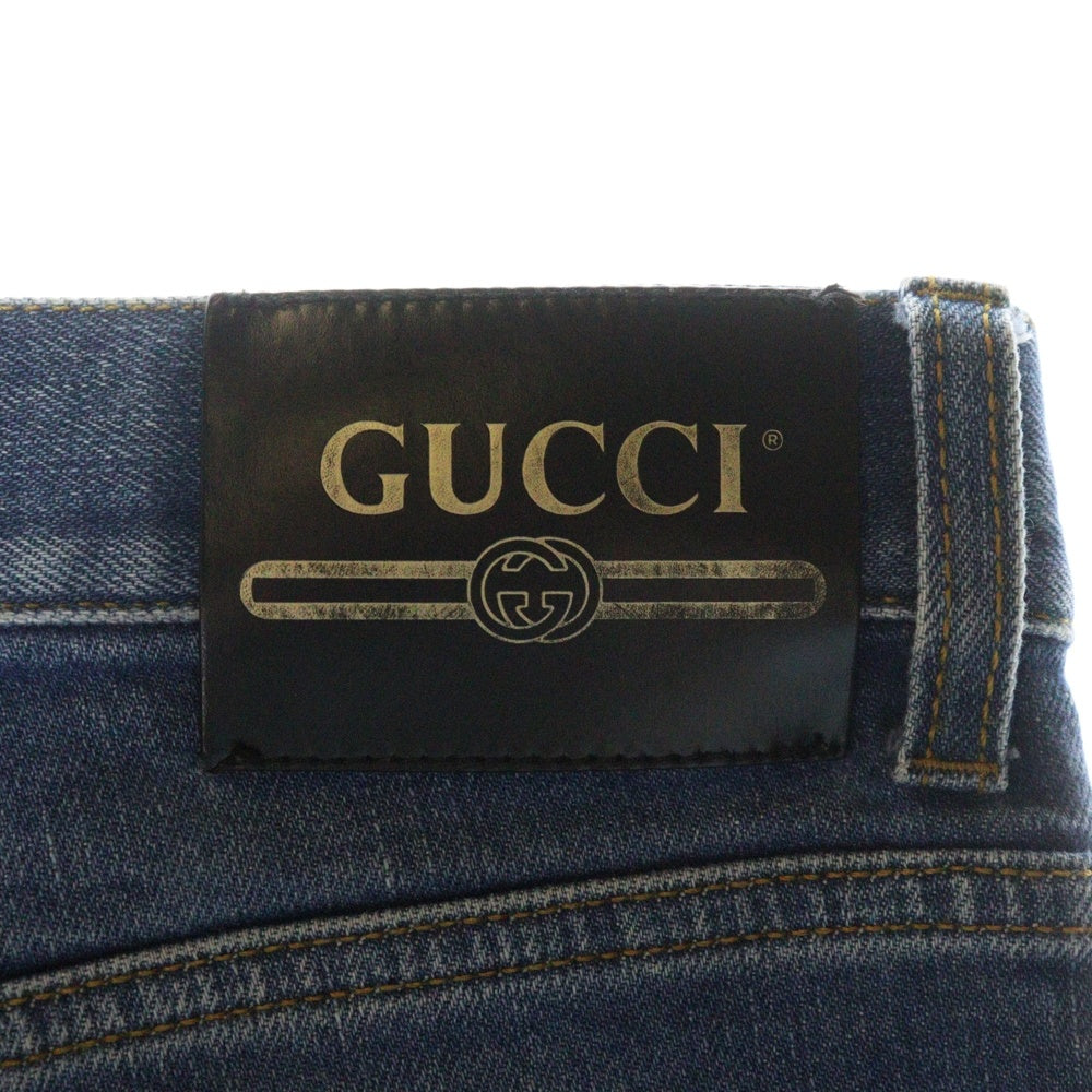 GUCCI(グッチ) テーパードストレッチデニムパンツ インディゴ 408637 XDB11