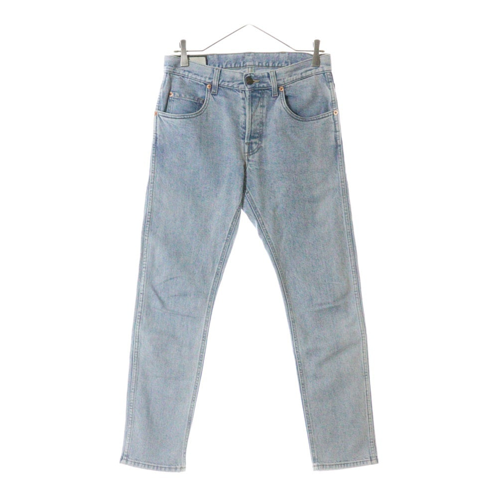 GUCCI(グッチ) 21AW ボタンフライ ストレート デニムパンツ インディゴブルー 408637 XDBCD
