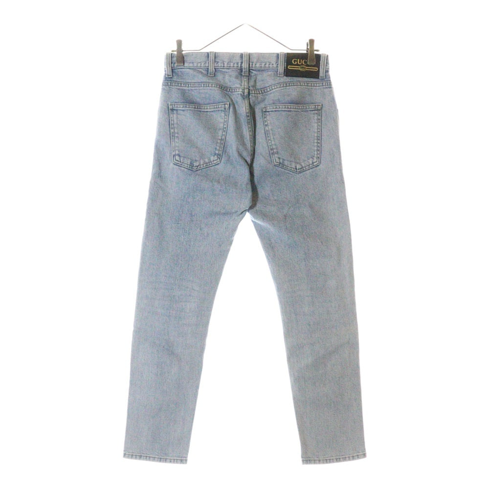 GUCCI(グッチ) 21AW ボタンフライ ストレート デニムパンツ インディゴブルー 408637 XDBCD